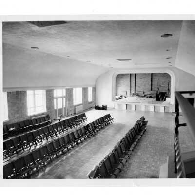 View of Flanigan Auditorium in Field House (Sports Complex).