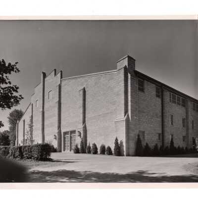 Exterior view of back of Field House (Sports Complex).