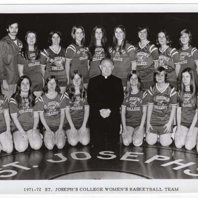 Women's Basketball Team with Emory Ross, S.J.