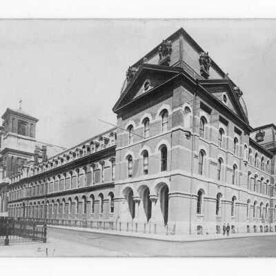 View of Saint Joseph's College at Seventeenth and Stiles Streets, Philadelphia as seen on postcard.