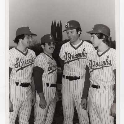 Some members of 1975 men's baseball team.