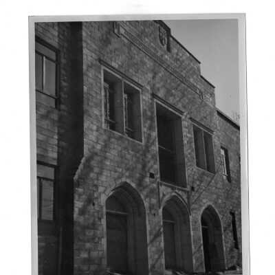 Exterior view of front façade of Field House (Sports Complex).