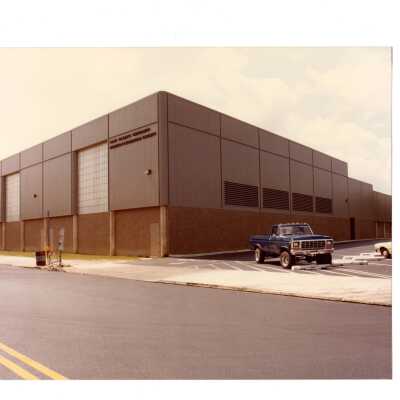 Exterior view of Sports Complex from parking lot.