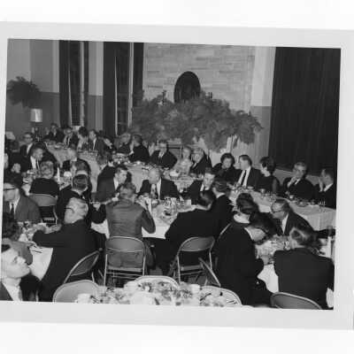 Joseph N. Bartlett, Chemistry Professor, is honored at a dinner for 38 years of service, May 24, 1967