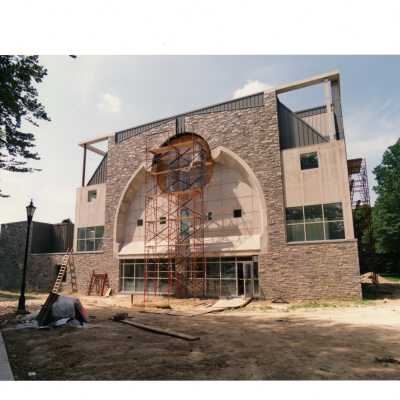 Exterior view of construction of Chapel of Saint Joseph.