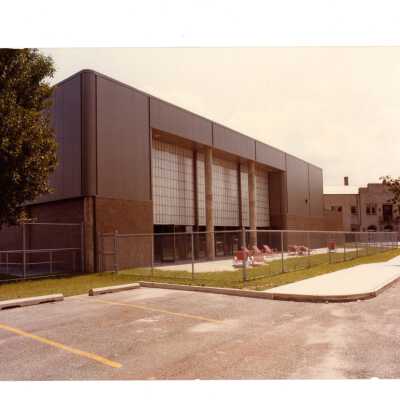 Exterior view of Sports Complex with sun deck.