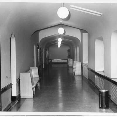 Interior view of hallway in Barbelin building.