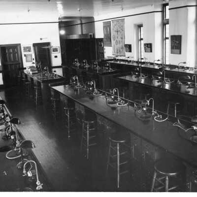 Interior view of physics laboratory in Barbelin Lonergan building.