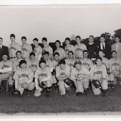 Group photo of baseball team, c. 1950.