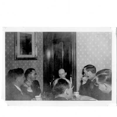 Alumni reunion of class of 1931 at Somerton, Philadelphia, May 18, 1946, with Ed Wadlinger, Mike Casino, Joe O'Connor, George Hemsworth, Mike McShane, Ed Kulak.