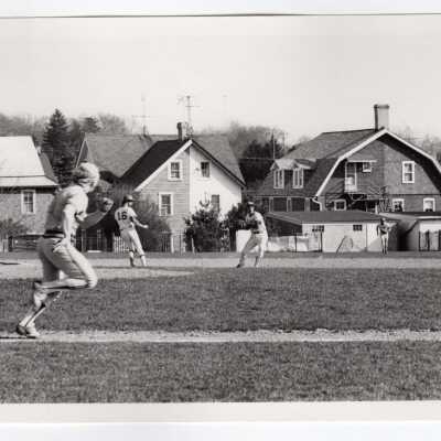 Men's baseball team playing in a game on SJC campus?
