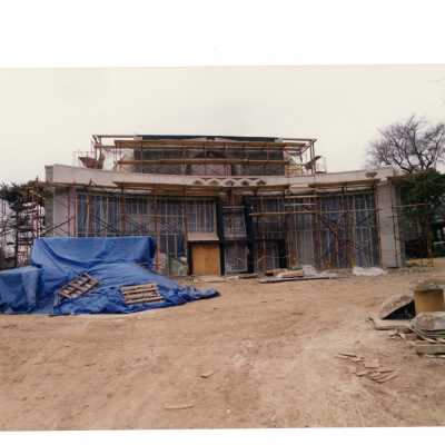 Exterior view of construction of Chapel of Saint Joseph.