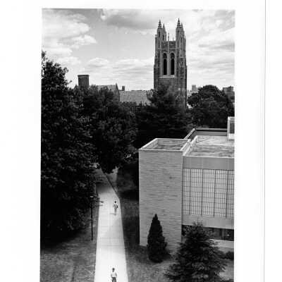 Aerial view of Barbelin Tower and Drexel Library.
