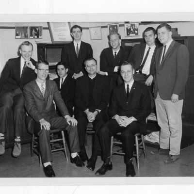 Members of Villiger Debating Society with Father Ehart.