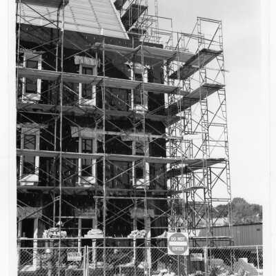 Mandeville Hall under construction.
