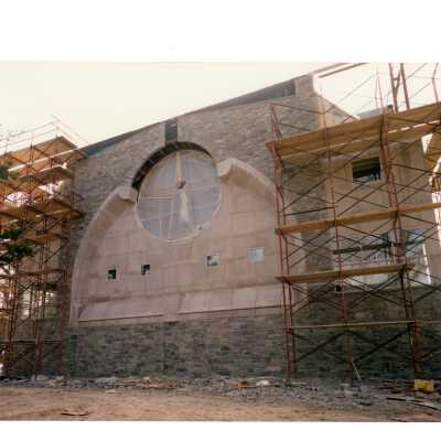 Exterior view of construction of Chapel of Saint Joseph.
