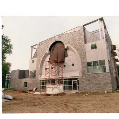 Exterior view of construction of Chapel of Saint Joseph.