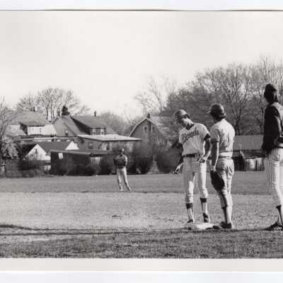 Men's baseball team playing in a game on SJC campus?