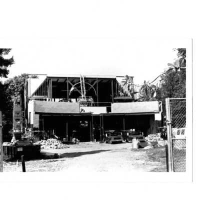 Exterior view of construction of Chapel of Saint Joseph.