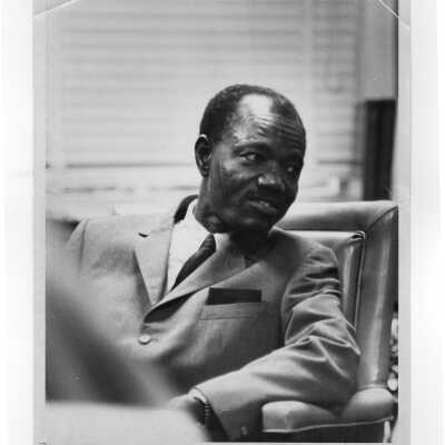 Francois Tombalbaye, President of Chad, before the Reception in his honor during convocation, October 26, 1970.