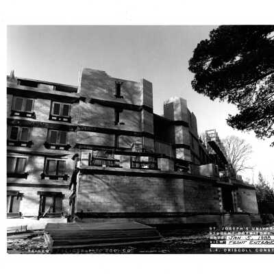 View of McShain Hall construction.