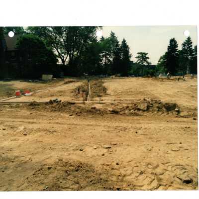 View of excavation work for Chapel of Saint Joseph.