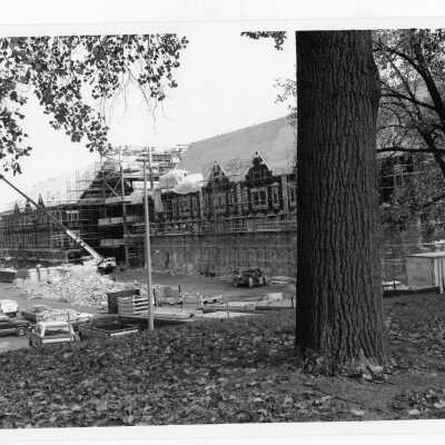 Mandeville Hall under construction.