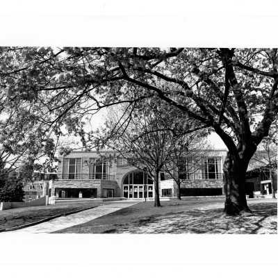 View of front entrance of Campion Center.