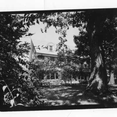 Exterior view of front of Barry Hall.