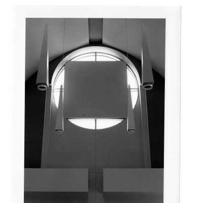 Interior view of round window in Chapel of Saint Joseph.