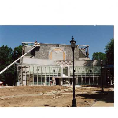 Exterior view of construction of Chapel of Saint Joseph.