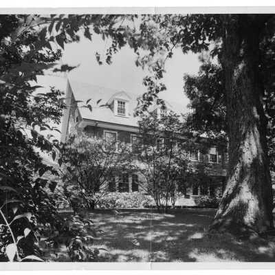 Exterior view of front of Barry Hall.