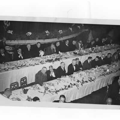 Testimonial dinner for Joseph S. Hogan, S.J., held at Bellevue-Stratford Hotel, November 25, 1947.
