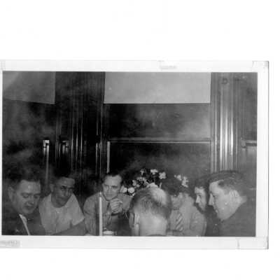 Alumni reunion of class of 1931 at Somerton, Philadelphia, May 18, 1946, with Jack Whitecan, Ray Tighe, Paul Hochhaus, Bell Bergan, Ted Heron, John L. Murphy, Joe Hughes.