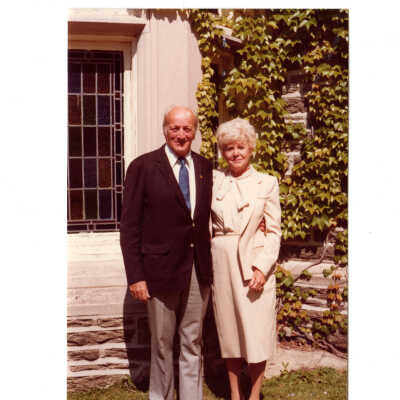 Alumni reunion of class of 1931 held on May 16, 1981. Several views of alumni and spouses outside St. Mary's Hall. Includes Mr. and Mrs. Edward Trainer, Mr. and Mrs. Mike Casino, Dave Trainer and Vince McCauley, and Mr. and Mrs. Julian Nichols.