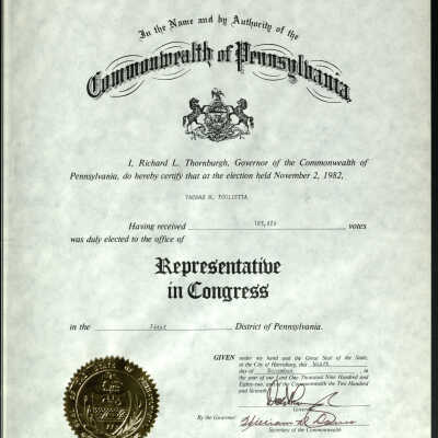 Certificate, Commemorative