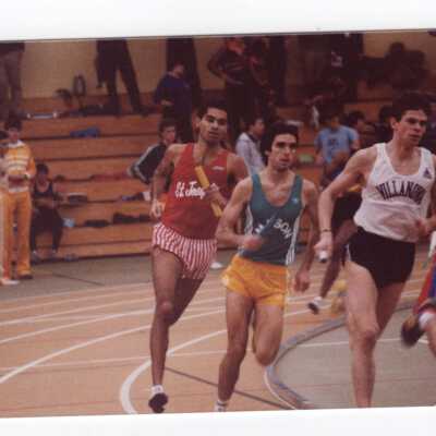Men's indoor track with Steve Ave.