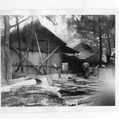 View of building and tents at Vietnam Orphanage project?
