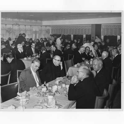 View of alumni association Century Club dinner, January 20, 1964, as part of fundraising drive.