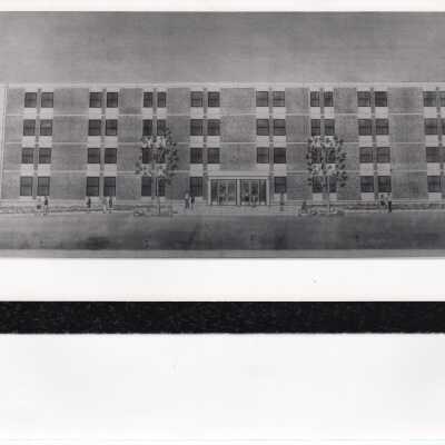 Architect's drawing of Sourin Residence Center.