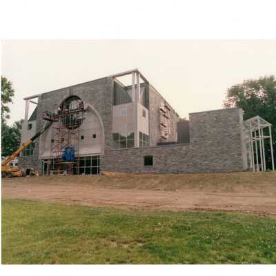 Exterior view of construction of Chapel of Saint Joseph.