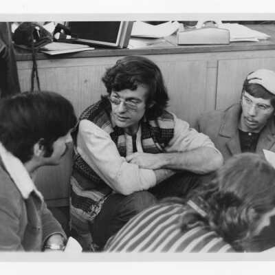 Rennie Davis, Vietnam War Protest Leader, visits Saint Joseph's campus, c. 1967.