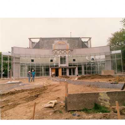 Exterior view of construction of Chapel of Saint Joseph.