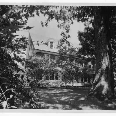 Exterior view of front of Barry Hall.