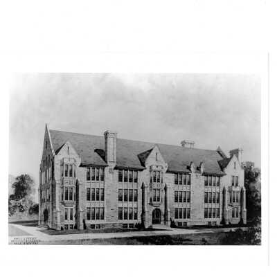 Architectural drawing by Emile G. Perrot of Barbelin building.