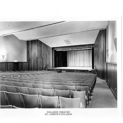 College theater or Bluett Theater in Villiger (later Post) Academy of Food Marketing.