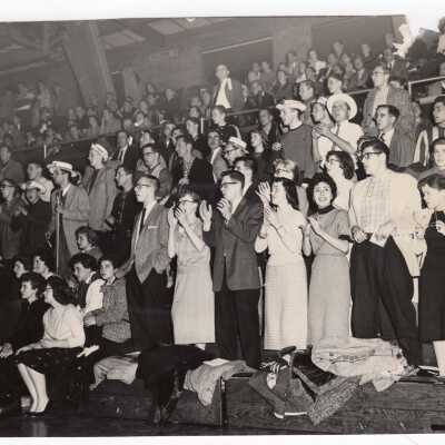 Men's Basketball-Student Crowd watching game