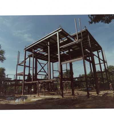 View of early construction of Chapel of Saint Joseph.