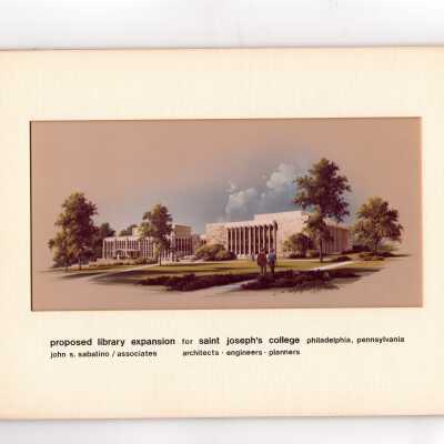 Architect's plan (Sabatino Associates) for proposed library addition. This plan for expansion was not used.