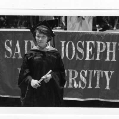 Views of graduates after receiving diplomas.